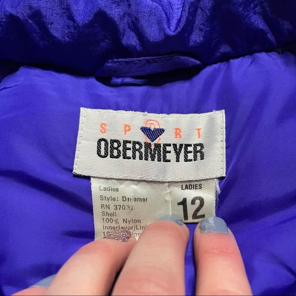 Obermeyer Sport Vintage Dreamer Down Feather Winter Ski Snowboard Coat Size 12 - Picture 3 of 13